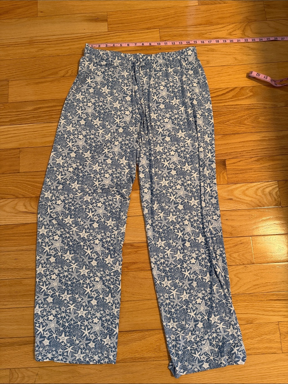 Mia & Tess Blue Starfish-Print Lounge Pants